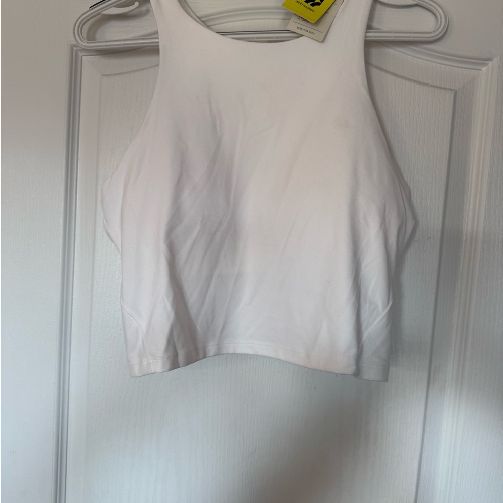 All in Motion White Crop Top